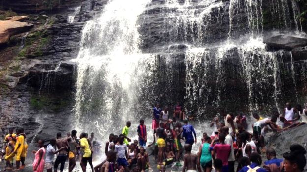 ghana, waterfall, african waterfall,